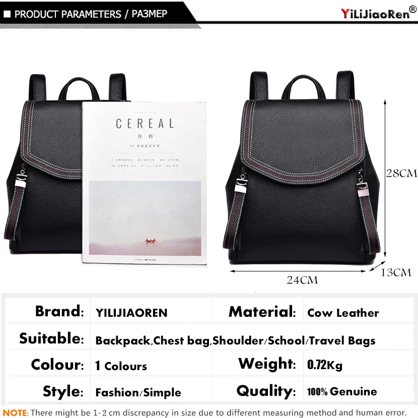 Fashion Thread Women Backpack Designer Genuine